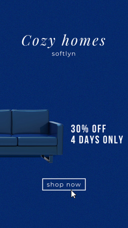 Discount Offer with Stylish Sofa Instagram Video Story Šablona návrhu