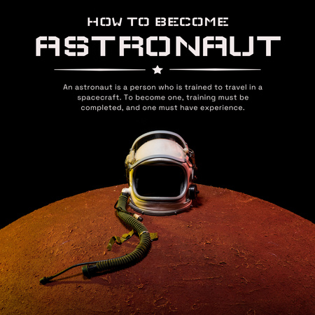 Designvorlage Wie man Astronaut wird für Instagram
