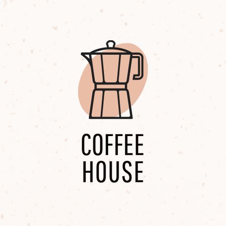 Platilla de diseño Coffee Shop Ad with Coffee Maker Logo