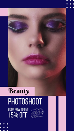 Professional Beauty Photoshoot Service Offer With Discount TikTok Video Design Template