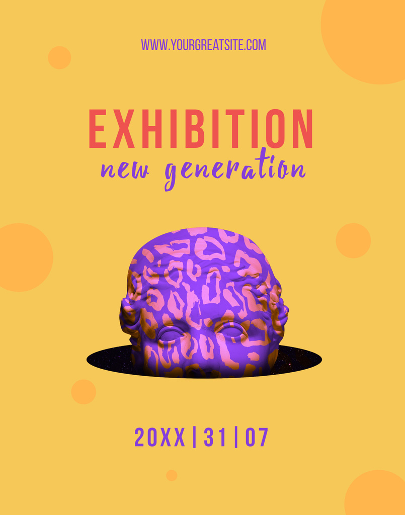 Ontwerpsjabloon van Poster 22x28in van Exhibition Announcement with Creative Illustration