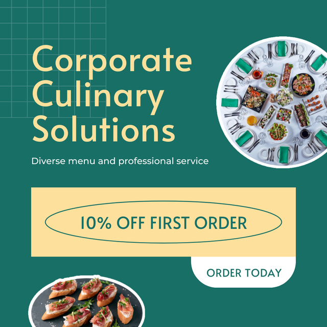 Elevate Corporate Event with Catering Instagram AD Design Template