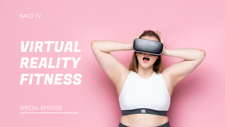 Virtual Reality Fitness Youtube Thumbnail tervezősablon