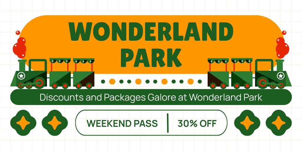 Szablon projektu Wonderland Park With Discount On Weekend Pass Offer Twitter