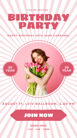 Join Us at Birthday Party Instagram Story Design Template