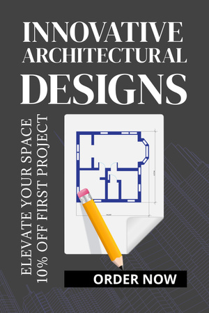 Template di design Progettazione architettonica della casa a prezzo ridotto Pinterest