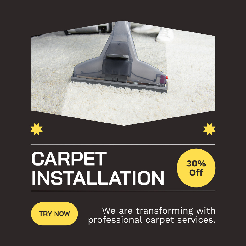 Template di design Services of Carpet Installation with Discount Instagram AD