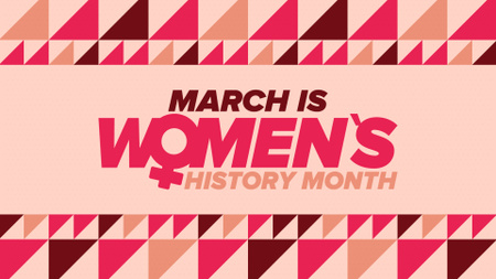 Уважение женского исторического наследия в марте Zoom Background – шаблон для дизайна