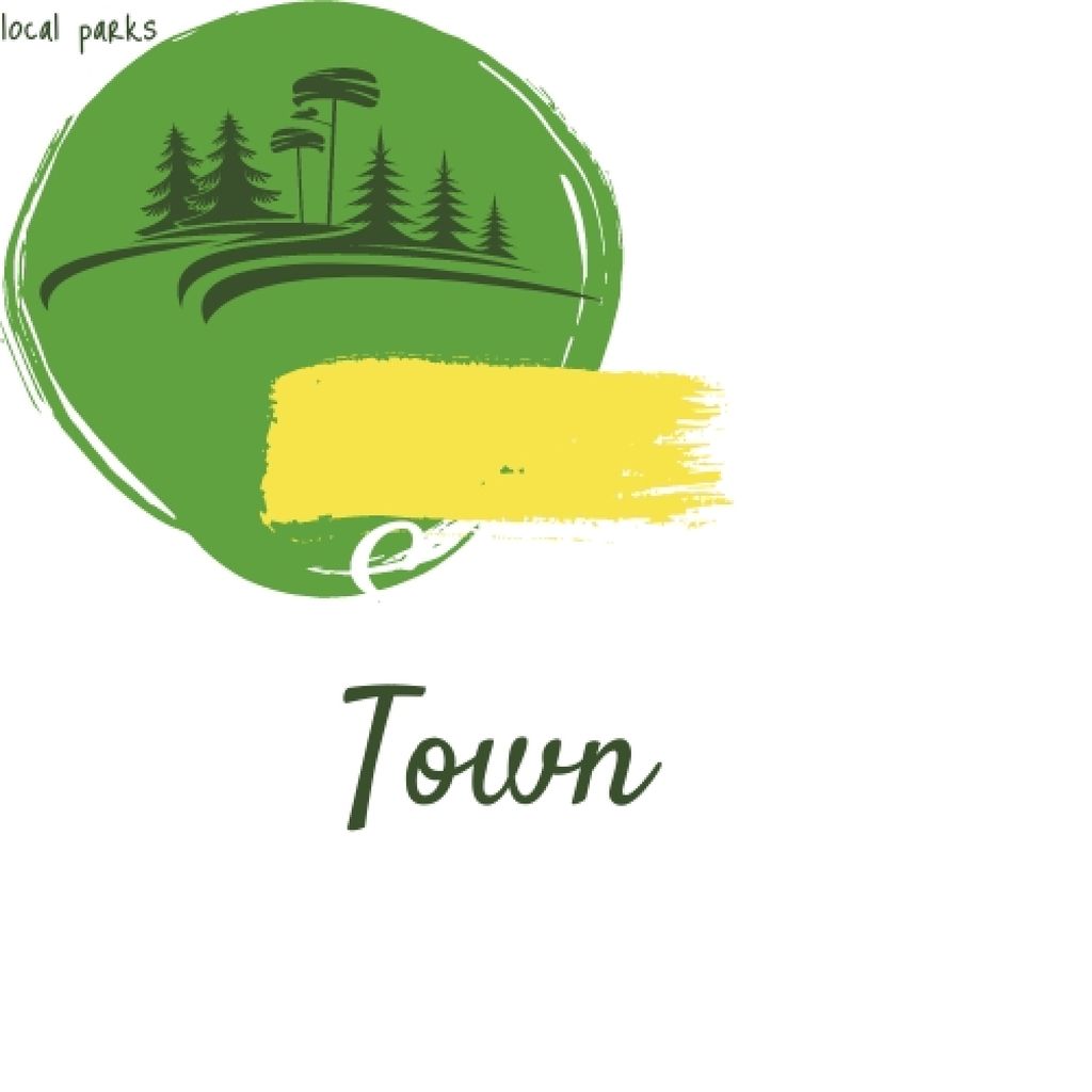 City Local Parks with Trees in Green Logo – шаблон для дизайна