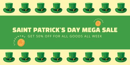 St. Patrick's Day Mega Sale Twitter Design Template