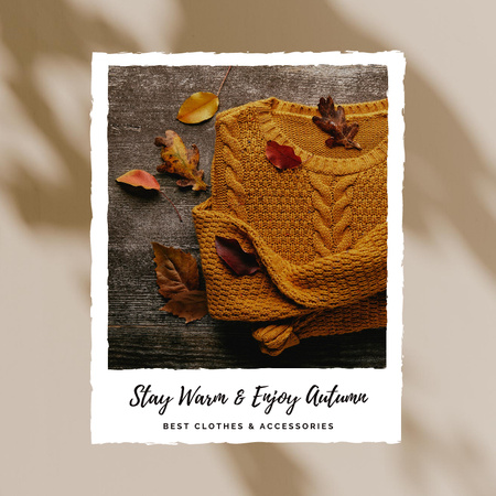 Autumn Outfits Sale Offer Social media Design Template