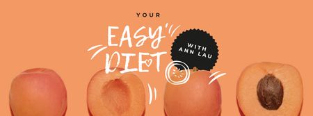 Ontwerpsjabloon van Facebook cover van Diet Plan offer with fresh Apricots