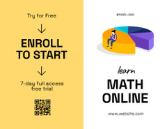 Math Online Courses Ad on Yellow