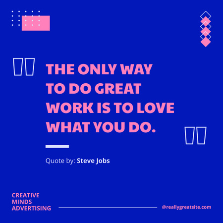 Modèle de visuel Citation d'affaires sur l'amour au travail - LinkedIn post