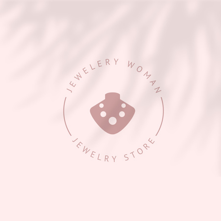 Platilla de diseño Emblem of Jewelry Shop on Pastel Texture Logo