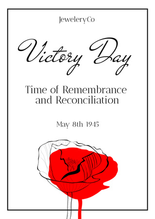 Victory Day Celebration Announcement Poster A3 Design Template