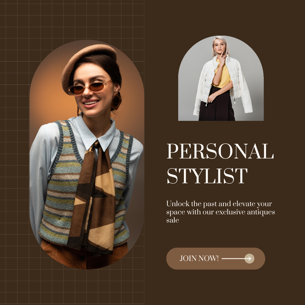 Ontwerpsjabloon van Instagram van Assistance with Picking Your Own Style