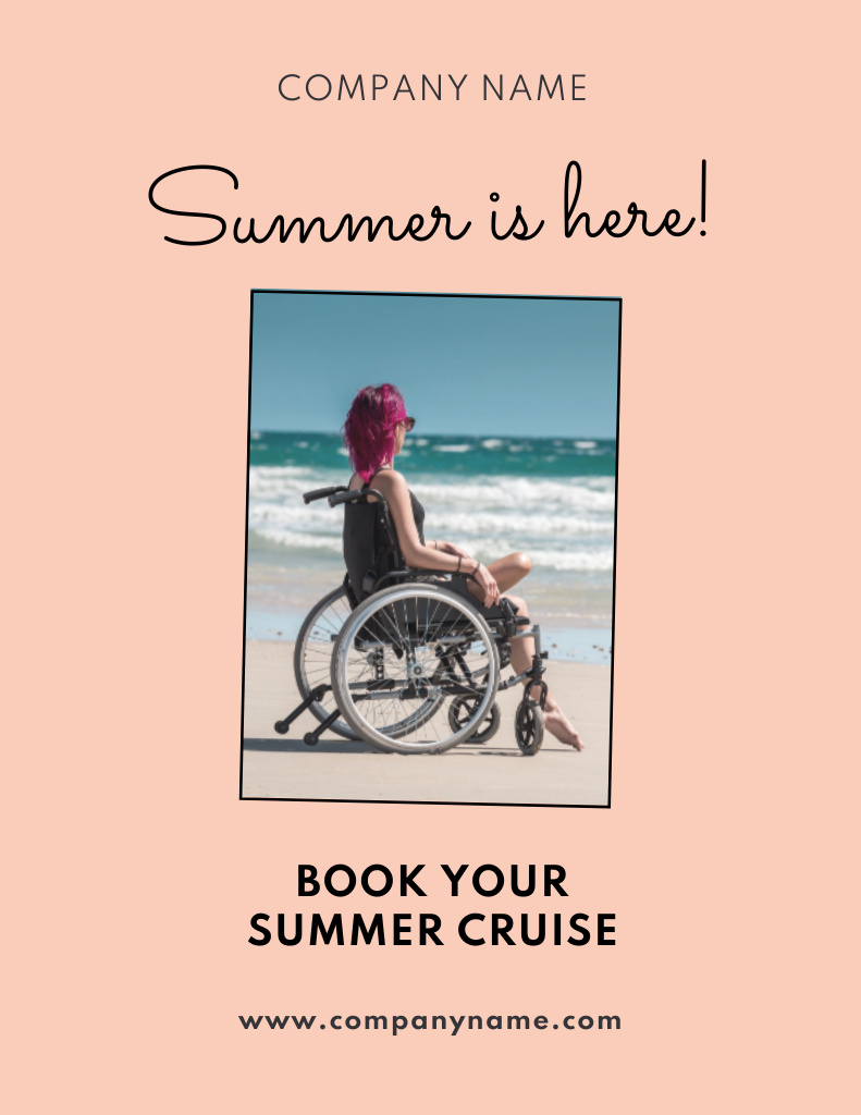 Offer Book Summer Cruise Poster 8.5x11in Tasarım Şablonu