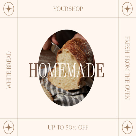 Modèle de visuel Vente au détail de pain frais fait maison - Instagram