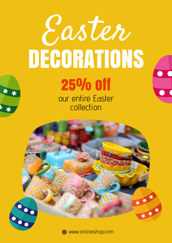 Easter Holiday Sale Announcement Poster Πρότυπο σχεδίασης