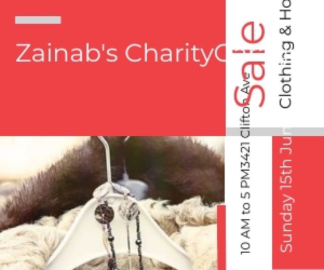 Plantilla de diseño de Zainab's charity Garage Medium Rectangle 