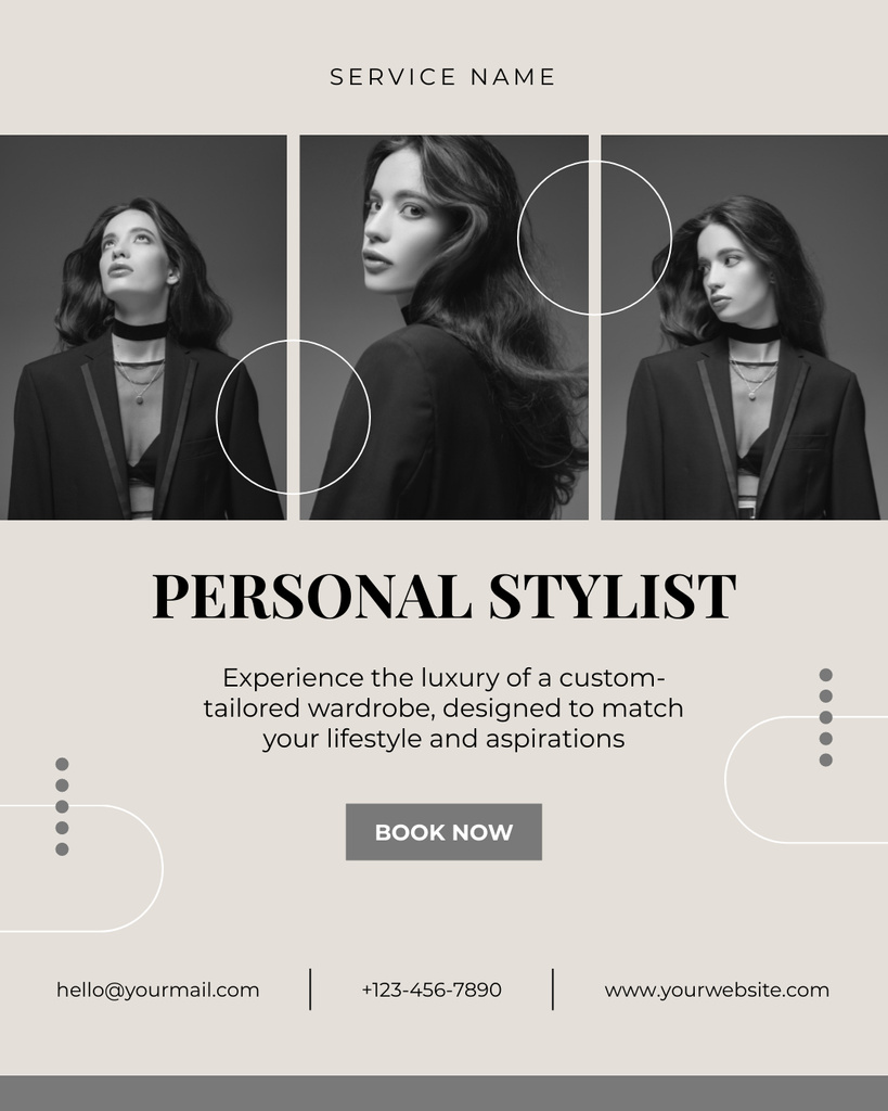 Platilla de diseño Personal Stylist at Your Service Instagram Post Vertical