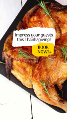Thanksgiving Cooking Workshop Announcement With Booking