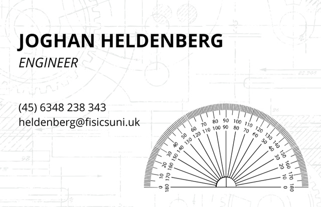 Engineer Service Offer on White Business Card 85x55mm Design Template