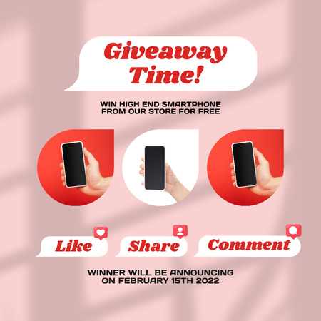 Free Smartphone Giveaway Instagram Design Template