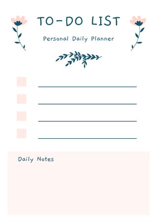 Personal Daily Planner Schedule Planner Design Template