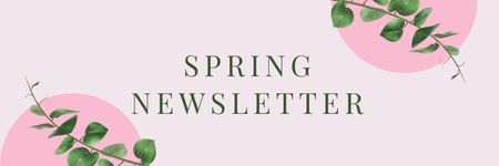 Plantilla de diseño de Encabezado de correo electrónico para el boletín de primavera Email header 