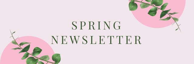Email Header For Spring Newsletter Email header Šablona návrhu
