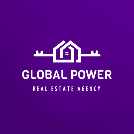 Modèle de visuel Promotion d'agence immobilière centrée sur le client - Animated Logo