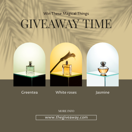 Giveaway Ad with Fragrances Instagram Design Template