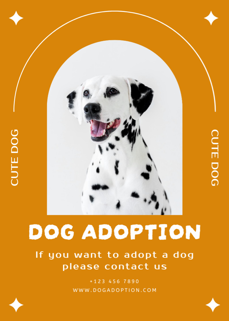 Platilla de diseño Dog Adoption Ad Flayer