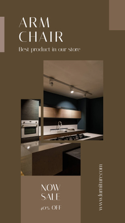 объявление о продаже со стильной кухней Instagram Story – шаблон для дизайна