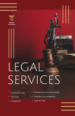 Legal Services Ad with Hammer on Red
