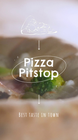 Modèle de visuel Délicieuse pizza au four à l'arrêt au stand - TikTok Video