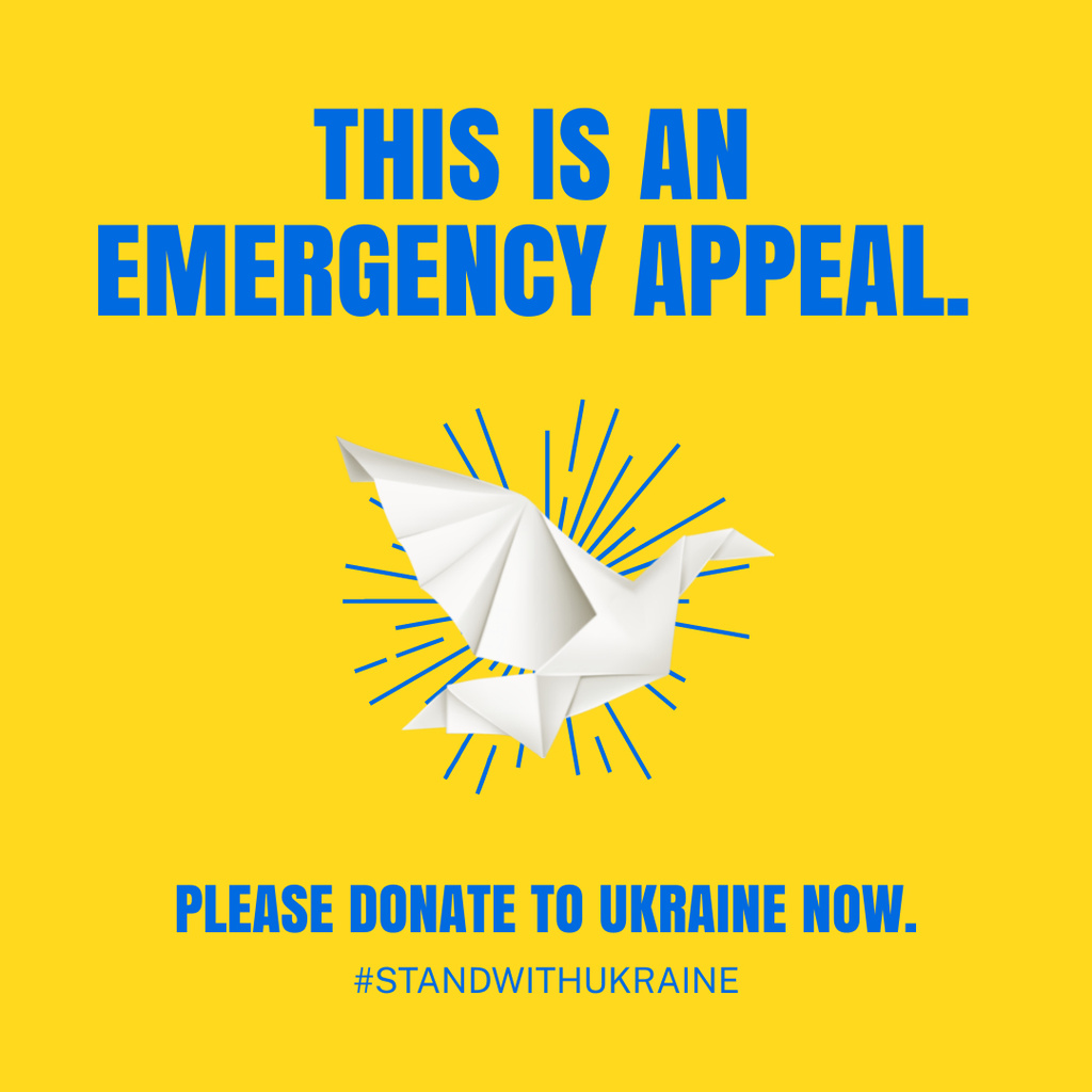Appeal to Donate to Ukraine Instagram Design Template