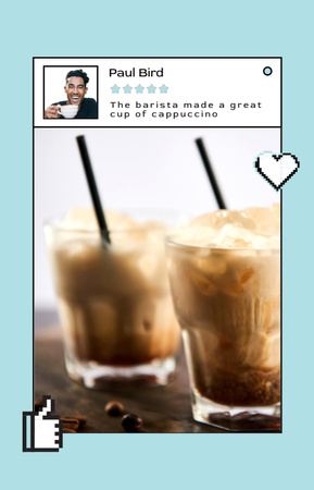 Review for Cafe with Drinks IGTV Cover Design Template