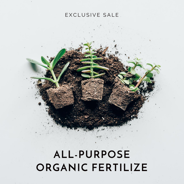 Plantilla de diseño de Organic Fertilize Sale Offer Instagram 
