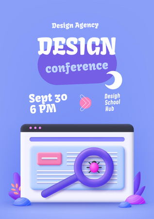 Creative Design Conference Event Announcement Flyer A5 Modelo de Design