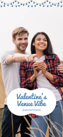 Designvorlage Valentinstag-Atmosphäre für Paare für Snapchat Geofilter