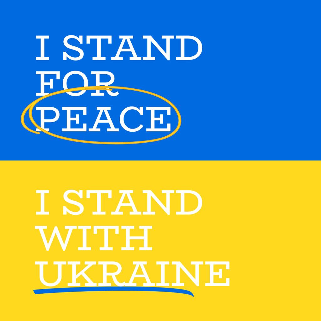 Stand with Ukraine Instagram Πρότυπο σχεδίασης