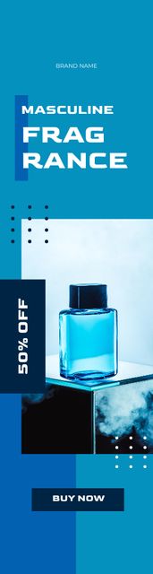 Masculine Fragrance Discount Offer Skyscraper – шаблон для дизайну
