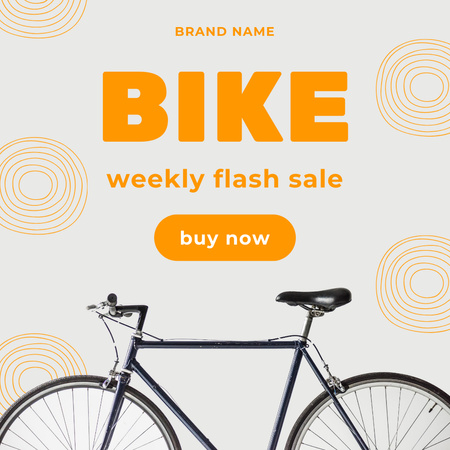 különleges ajánlat kerékpárral Instagram tervezősablon