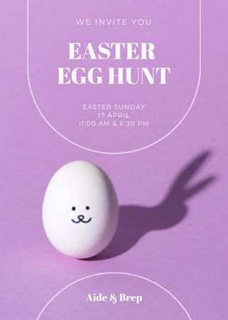 Easter Egg Hunt Announcement Invitation Design Template