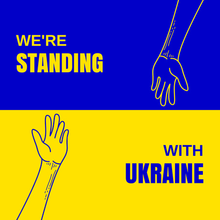 Designvorlage Stand with Ukraine für Instagram