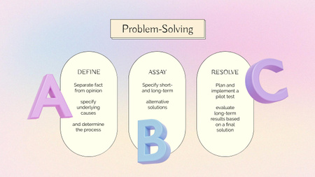 Designvorlage Tips for Solving Problem für Mind Map