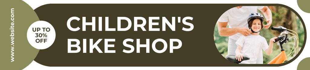 Children's Bike Shop Ebay Store Billboard Modelo de Design